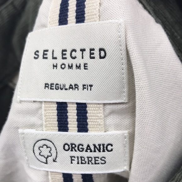 Selected Homme Regular Fit Military Green Corduroy Shirt Sz 18 Neck - Picture 2 of 11